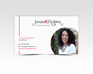 Visitenkarten-Design von Pointless Pixels India für Joanna Rogister, Wellness Renegade | Design #19571779
