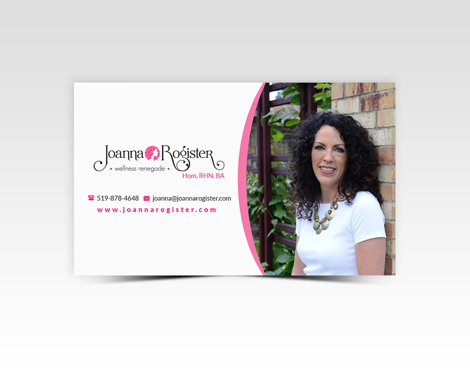 Business Card Design by Pointless Pixels India for Joanna Rogister, Wellness Renegade | Design #19573732