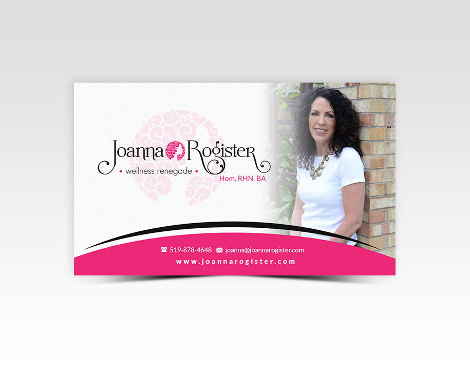 Business Card Design by Pointless Pixels India for Joanna Rogister, Wellness Renegade | Design #19573964