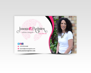 Design de Carte de Visite par Pointless Pixels India pour Joanna Rogister, Wellness Renegade | Design : #19574098