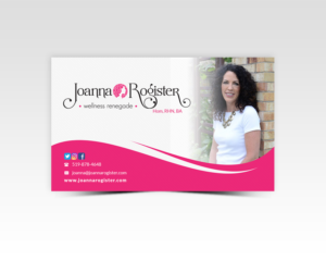Design de Carte de Visite par Pointless Pixels India pour Joanna Rogister, Wellness Renegade | Design : #19574251