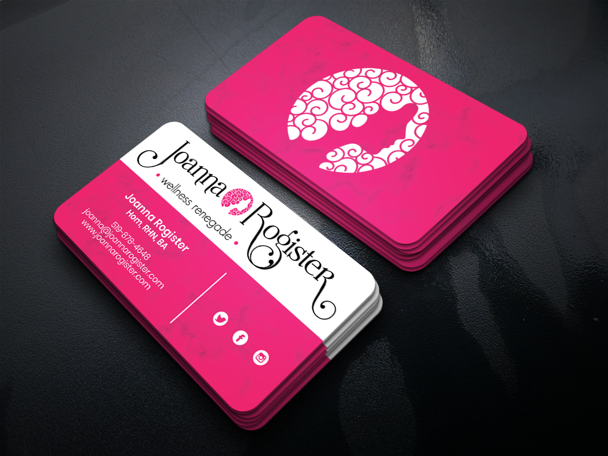 Design de Carte de Visite par JK18 pour Joanna Rogister, Wellness Renegade | Design #19582564