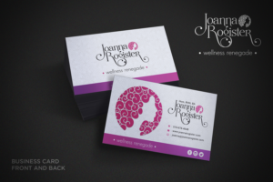 Design de Carte de Visite par Feeling Happy pour Joanna Rogister, Wellness Renegade | Design : #19569974