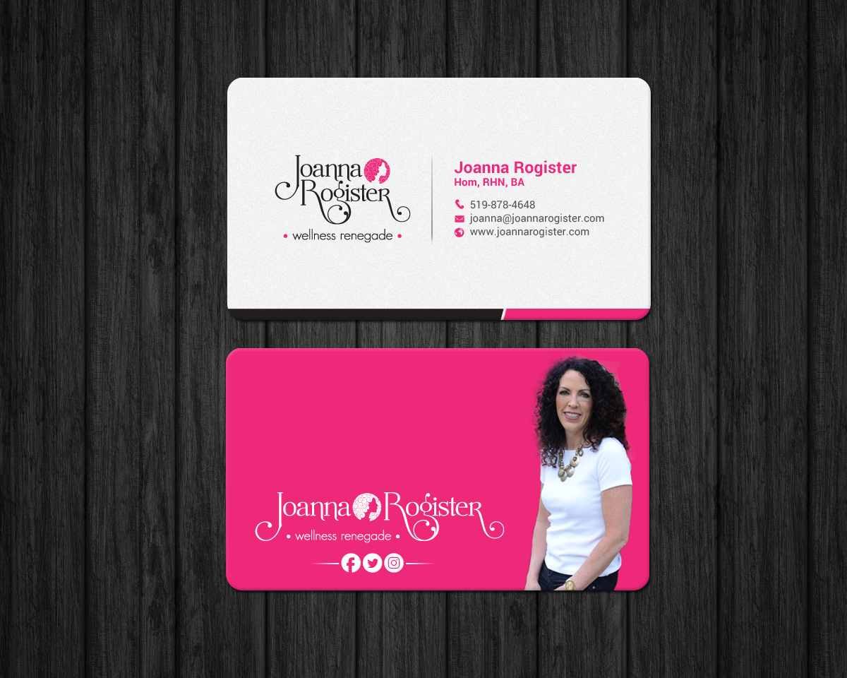 Business Card Design by chandrayaan.creative for Joanna Rogister, Wellness Renegade | Design #19572921