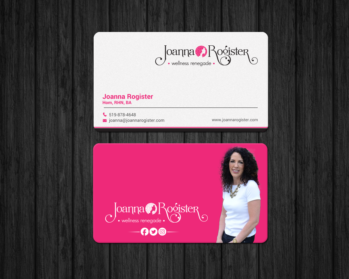 Business Card Design by chandrayaan.creative for Joanna Rogister, Wellness Renegade | Design #19572923