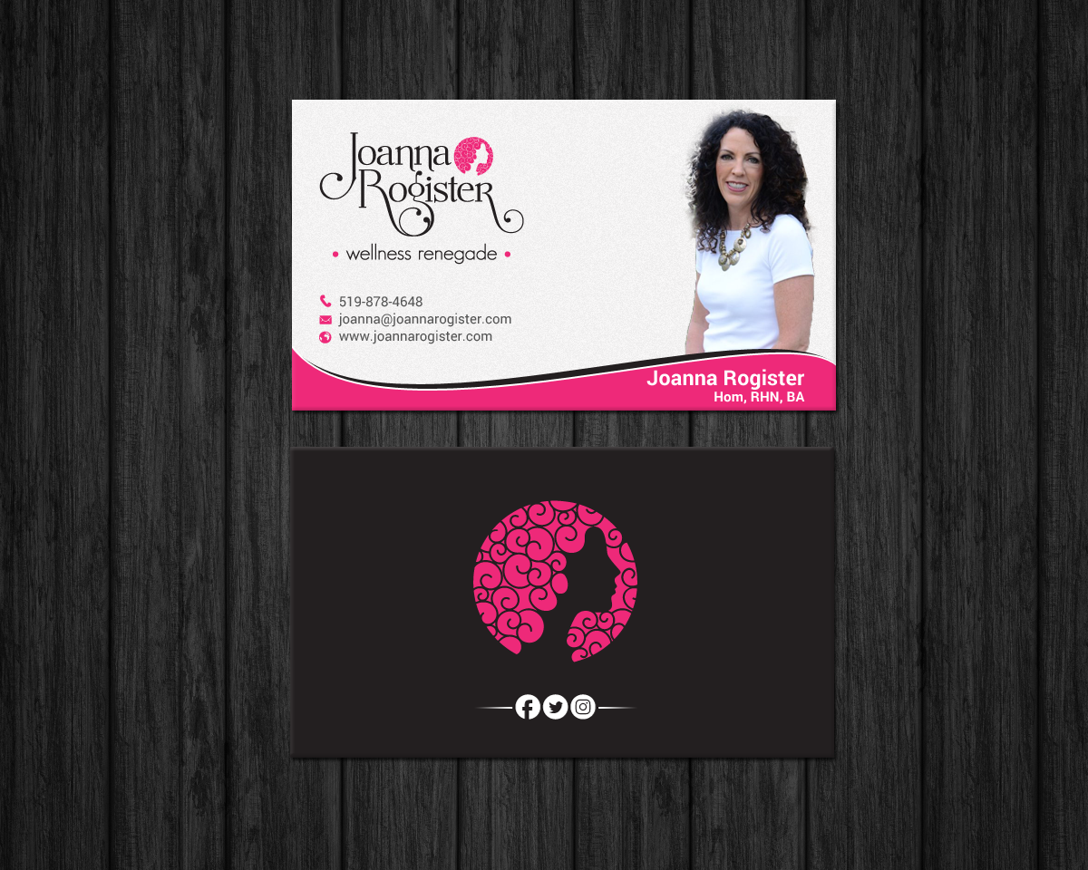 Business Card Design by chandrayaan.creative for Joanna Rogister, Wellness Renegade | Design #19572930