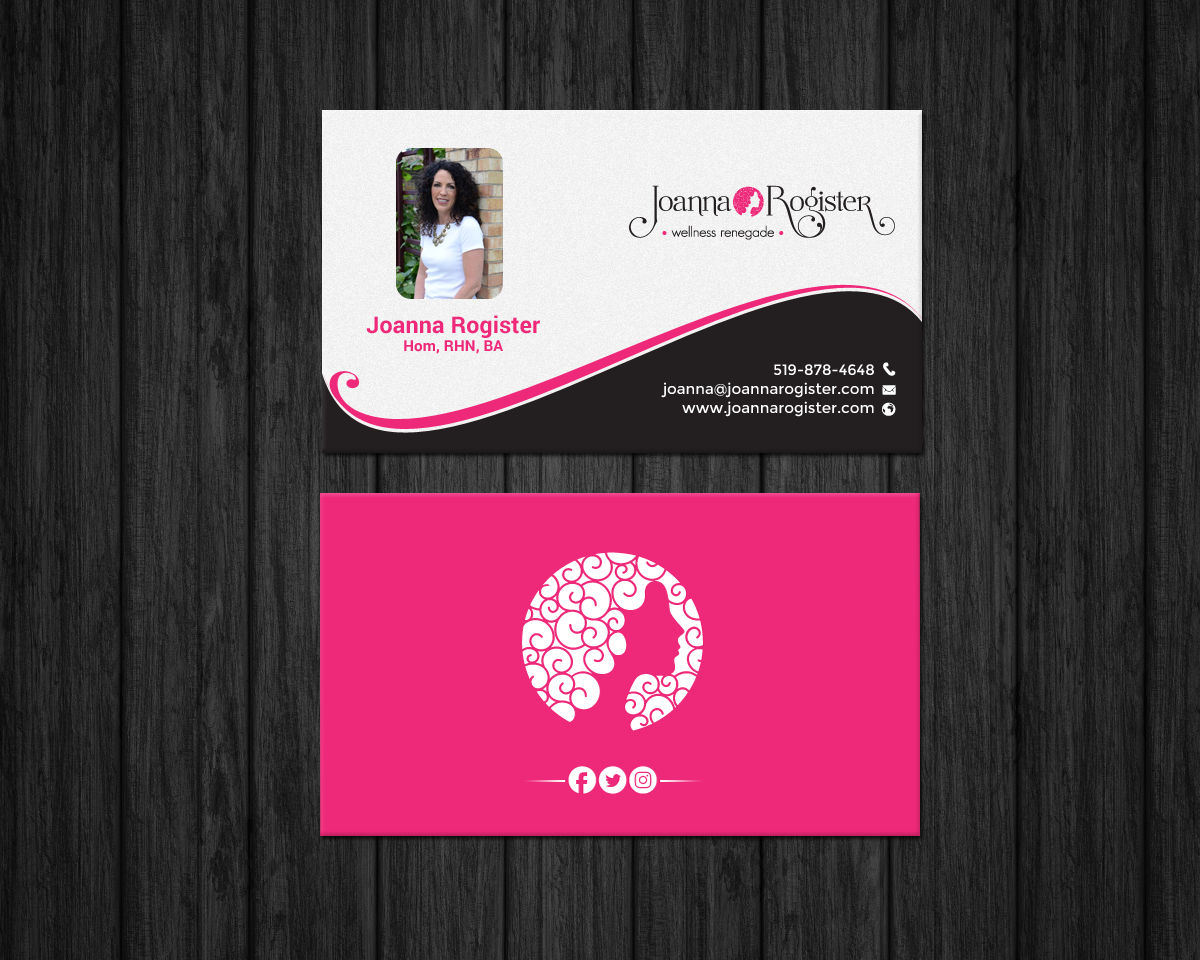 Business Card Design by chandrayaan.creative for Joanna Rogister, Wellness Renegade | Design #19572935
