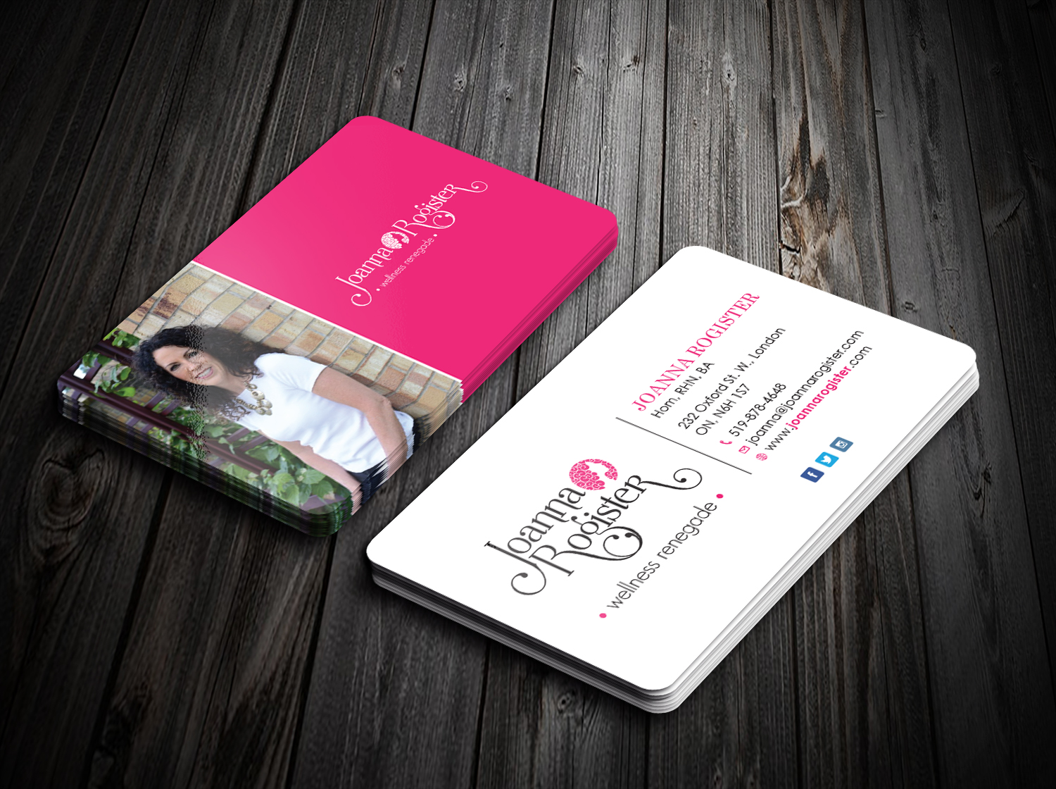 Business Card Design by Tripti Ranjan Gain for Joanna Rogister, Wellness Renegade | Design #19572419