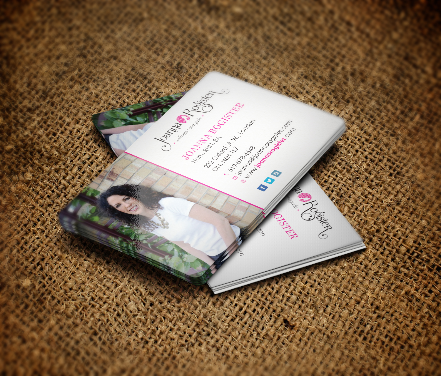 Business Card Design by Tripti Ranjan Gain for Joanna Rogister, Wellness Renegade | Design #19572420