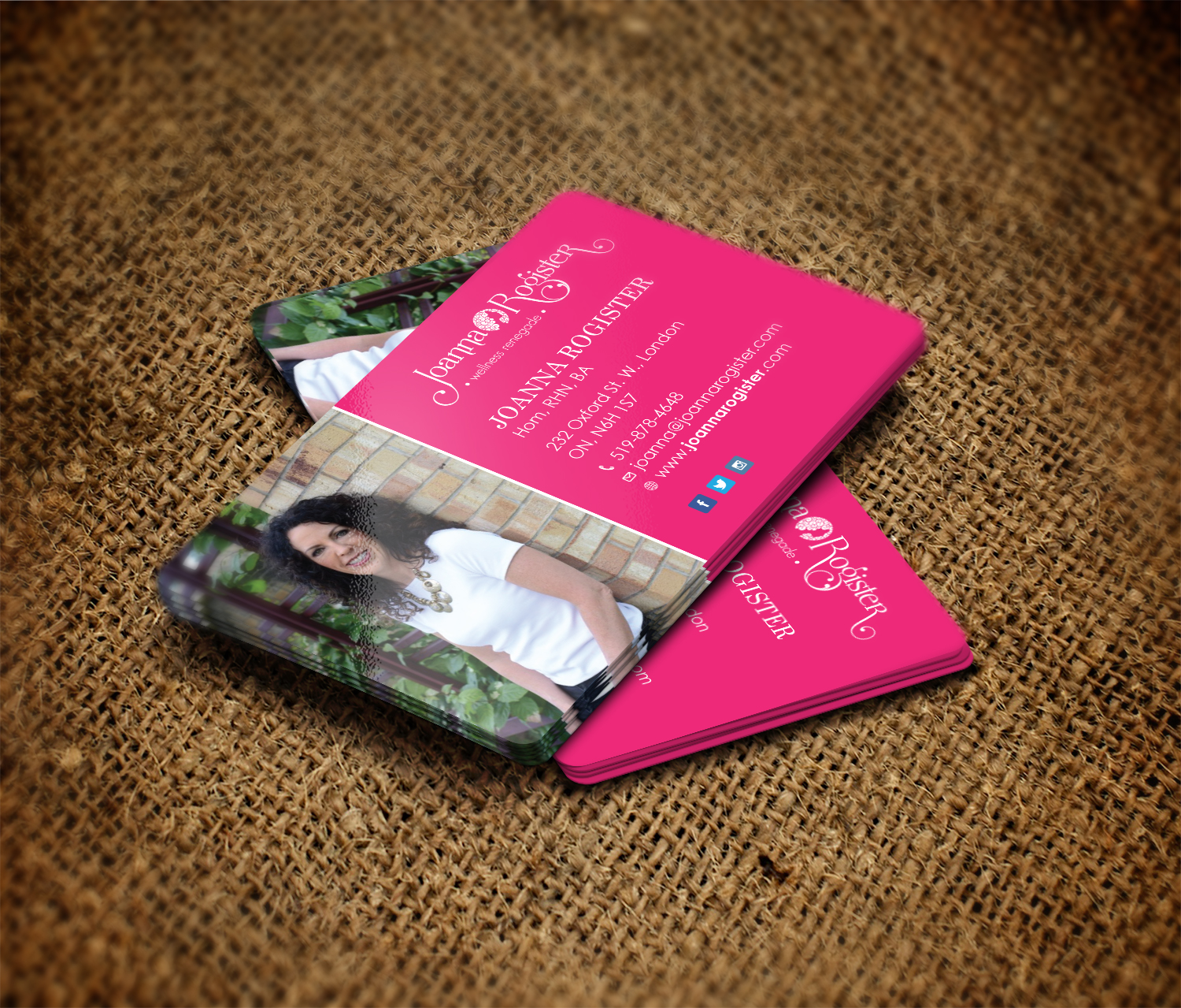 Business Card Design by Tripti Ranjan Gain for Joanna Rogister, Wellness Renegade | Design #19572422