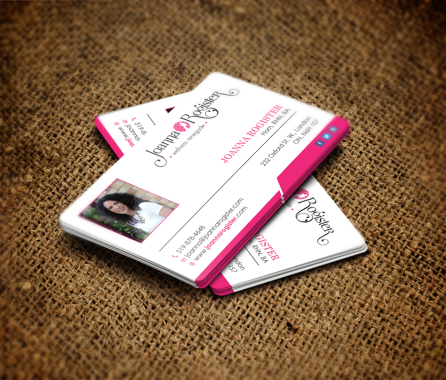 Business Card Design by Tripti Ranjan Gain for Joanna Rogister, Wellness Renegade | Design #19572427