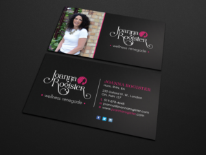 Design de Carte de Visite par Tripti Ranjan Gain pour Joanna Rogister, Wellness Renegade | Design : #19572429