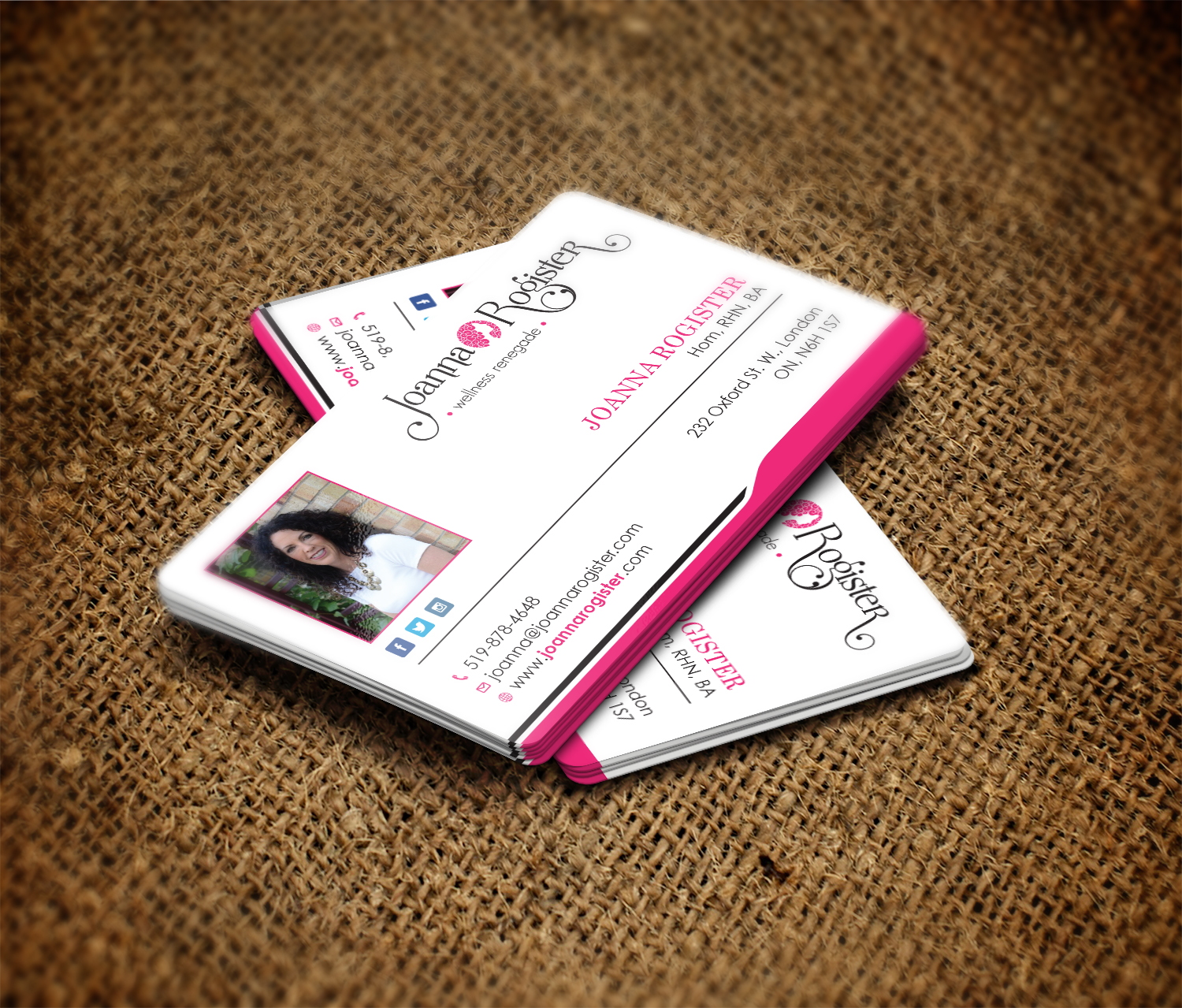 Business Card Design by Tripti Ranjan Gain for Joanna Rogister, Wellness Renegade | Design #19572431