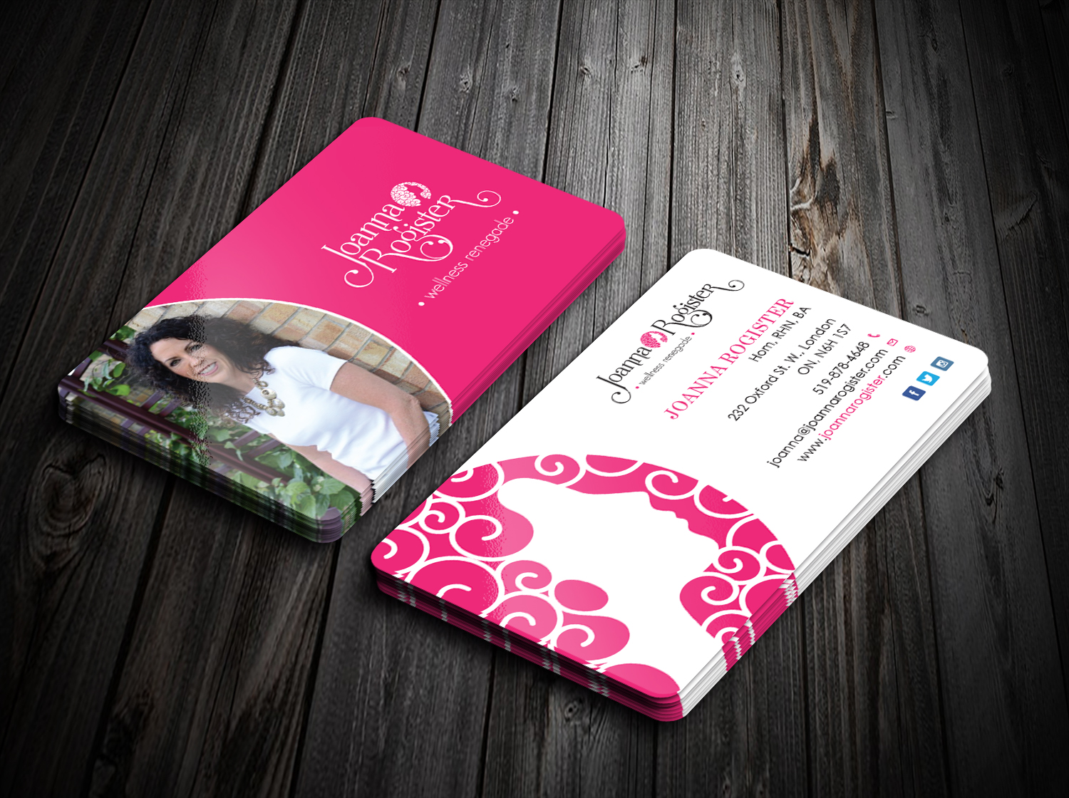 Business Card Design by Tripti Ranjan Gain for Joanna Rogister, Wellness Renegade | Design #19572437