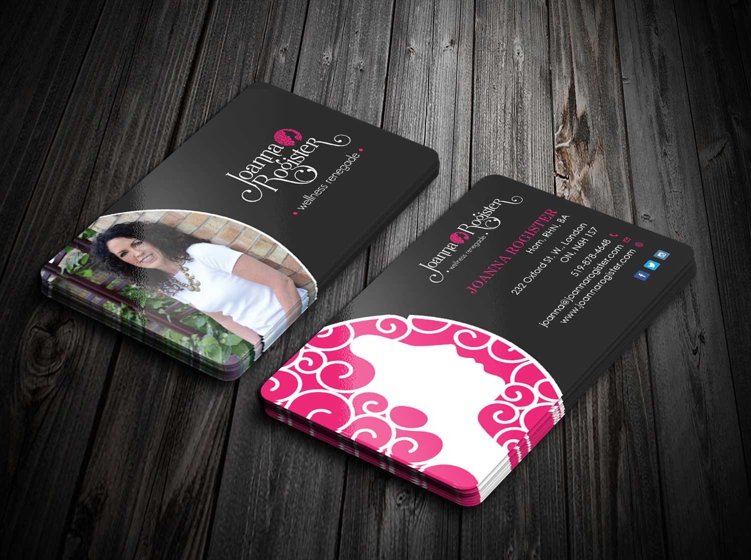 Business Card Design by Tripti Ranjan Gain for Joanna Rogister, Wellness Renegade | Design #19572438