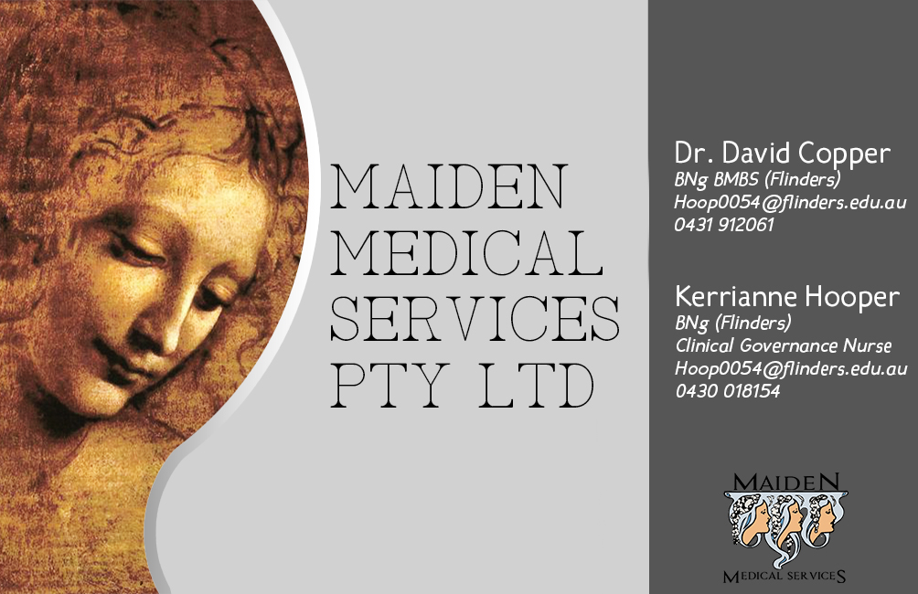 Business Card Design by Professor P for Maiden Medical Services PTY LTD | Design #2900176