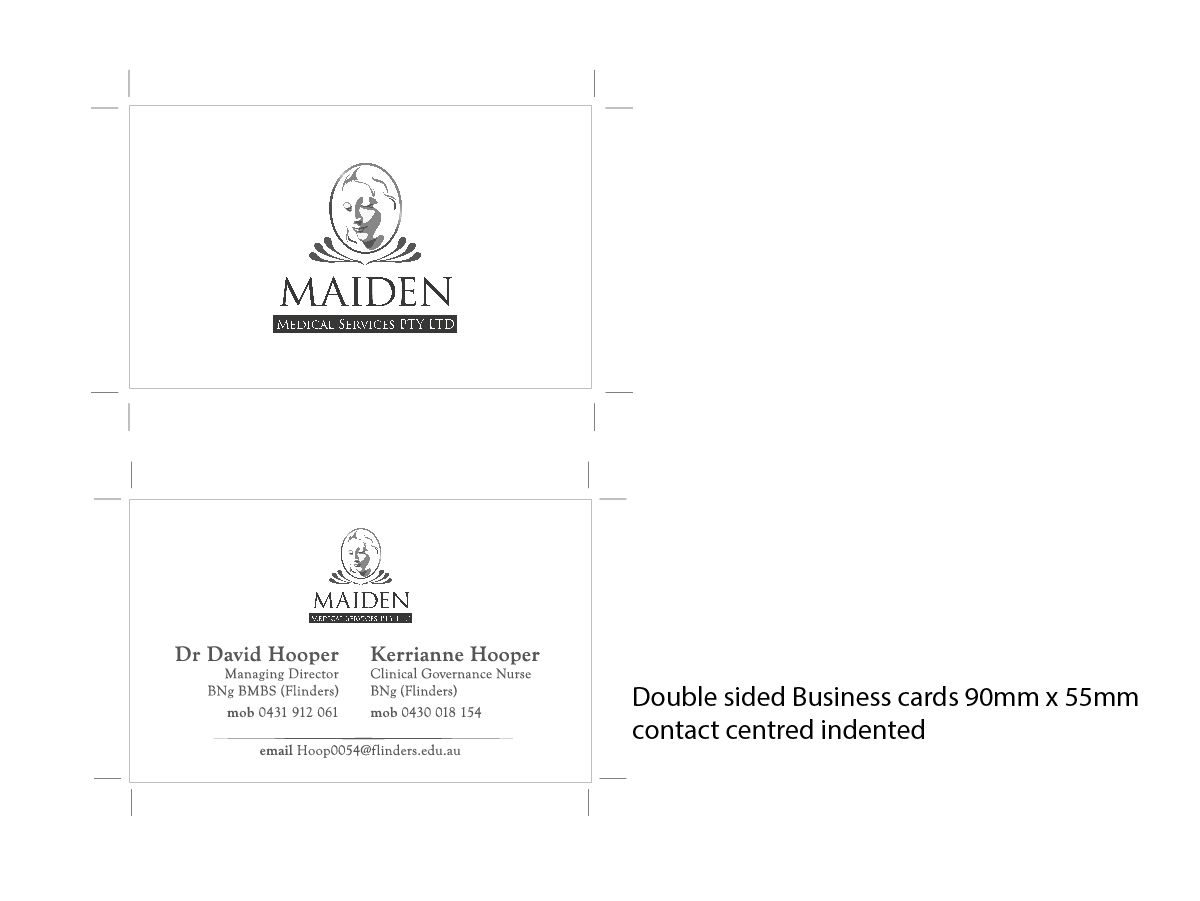 Design de Carte de Visite par huujdesign pour Maiden Medical Services PTY LTD | Design #2906305