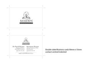 Business Card Design by huujdesign for Maiden Medical Services PTY LTD | Design: #2906305