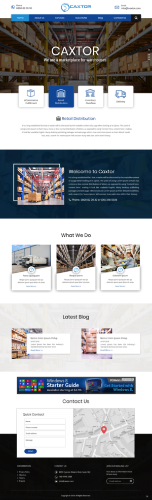 Web Design par pb pour CAXTOR | Design : #19578903