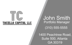 Business Card Design by ZiporahMukami for Tacella Capital LLC | Design: #19576476