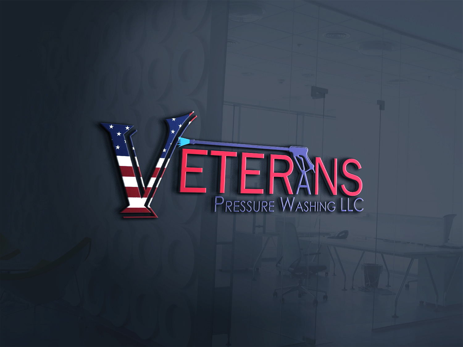 Diseño de Logo por Kingdom Vision para Veterans Pressure Washing LLC | Diseño #19587361