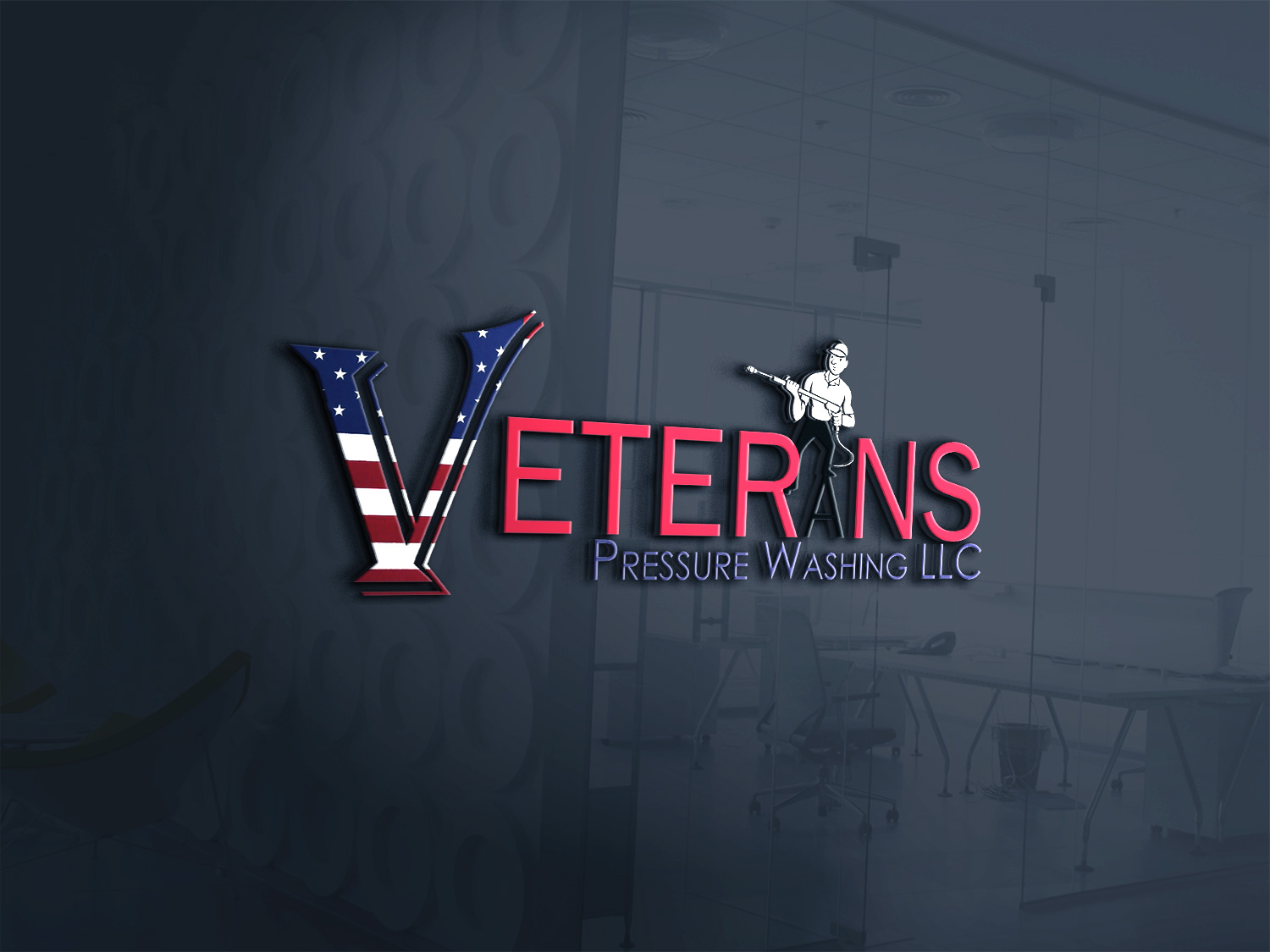Diseño de Logo por Kingdom Vision para Veterans Pressure Washing LLC | Diseño #19596528