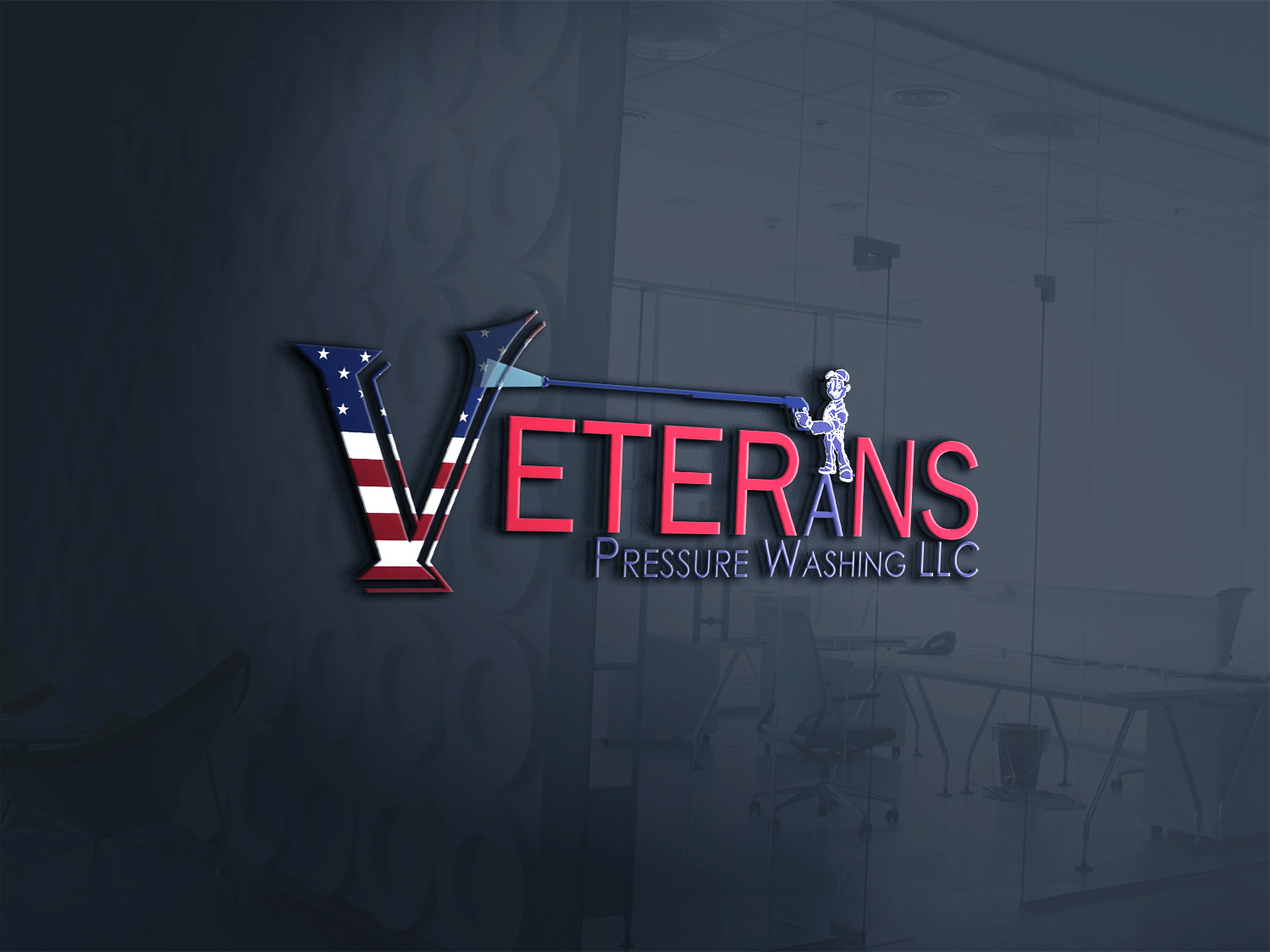 Logo Design by Kingdom Vision for Veterans Pressure Washing LLC | Design #19616748