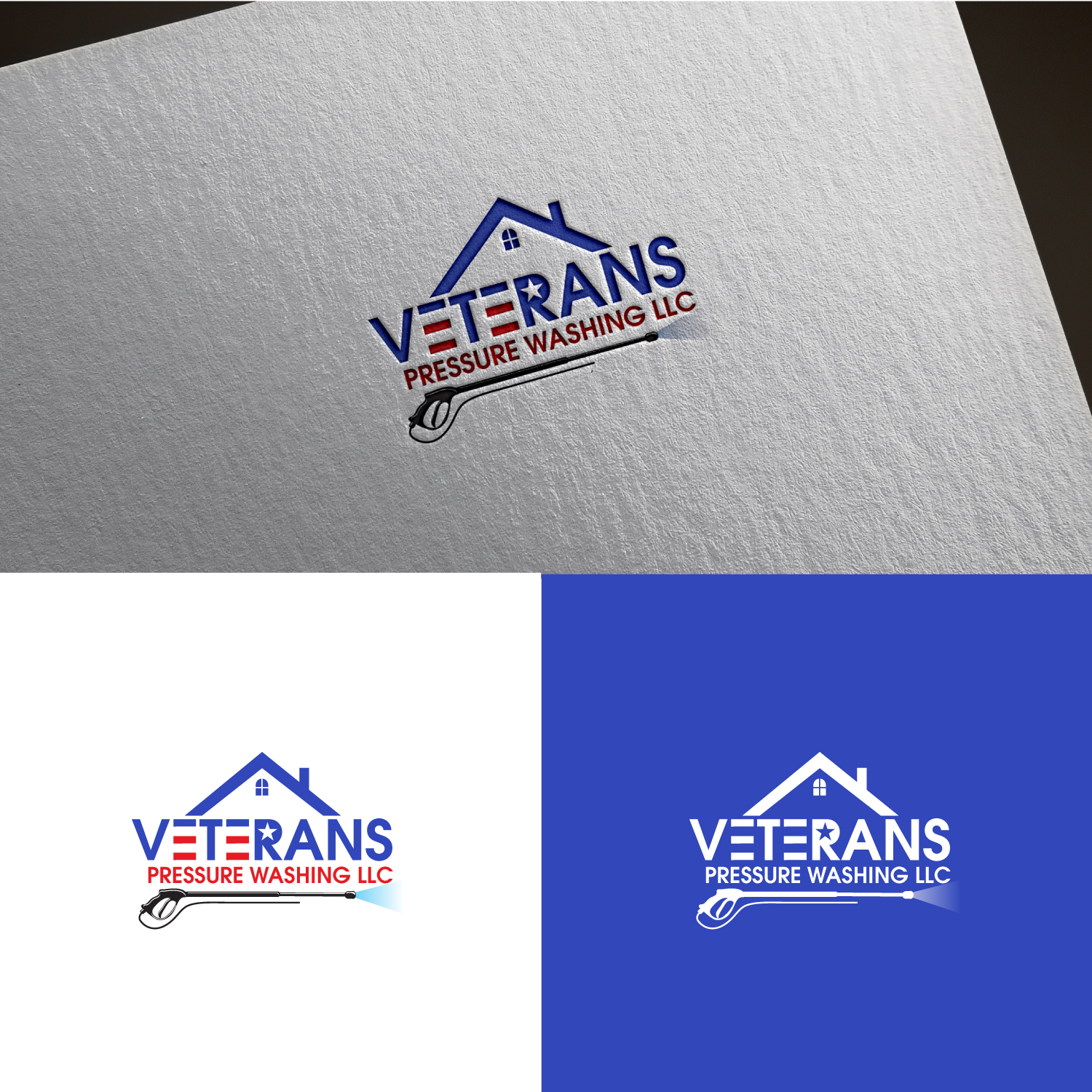Diseño de Logo por sankar999 para Veterans Pressure Washing LLC | Diseño #19580872