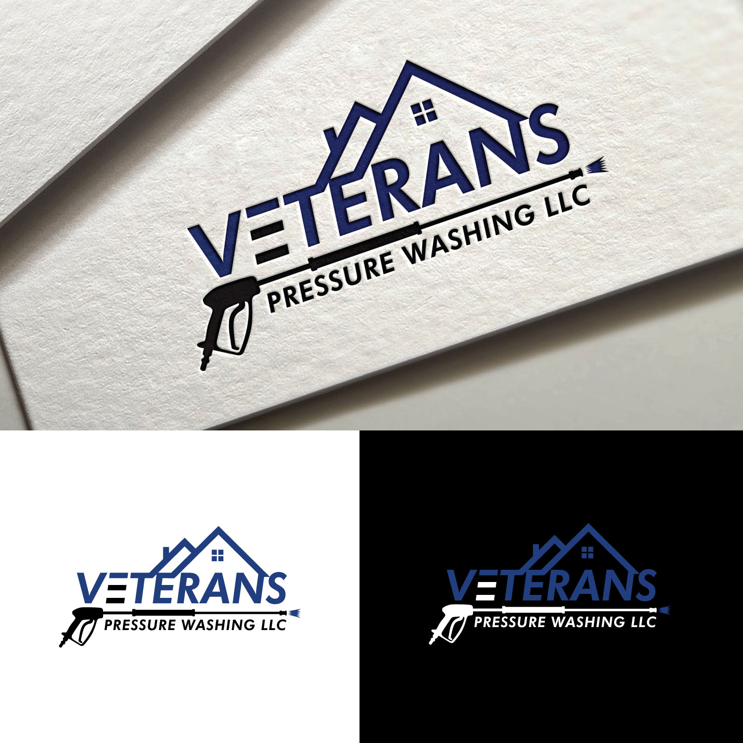Diseño de Logo por FourtuneDesign para Veterans Pressure Washing LLC | Diseño #19586210