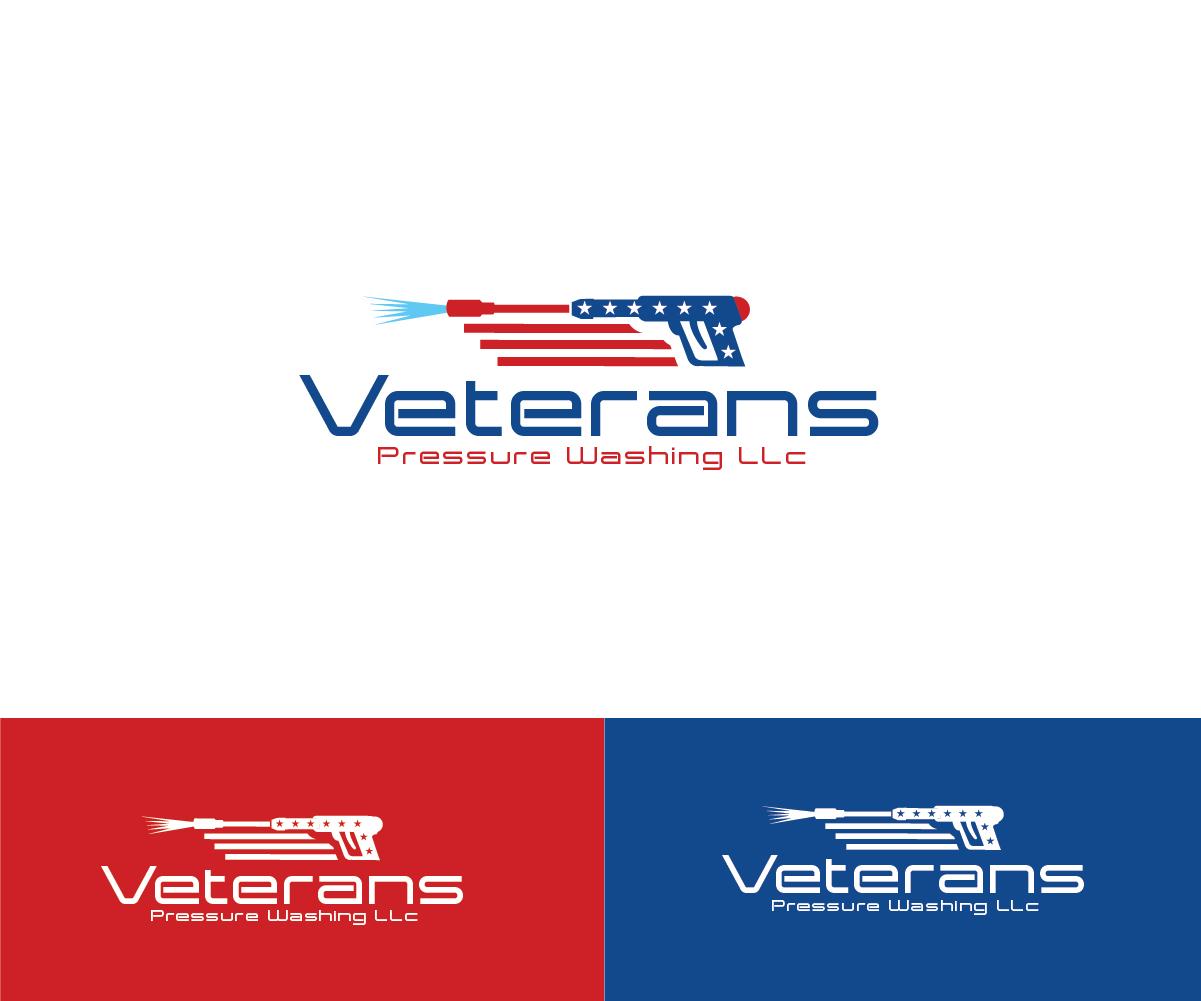 Diseño de Logo por Maxo-Biz para Veterans Pressure Washing LLC | Diseño #19586379