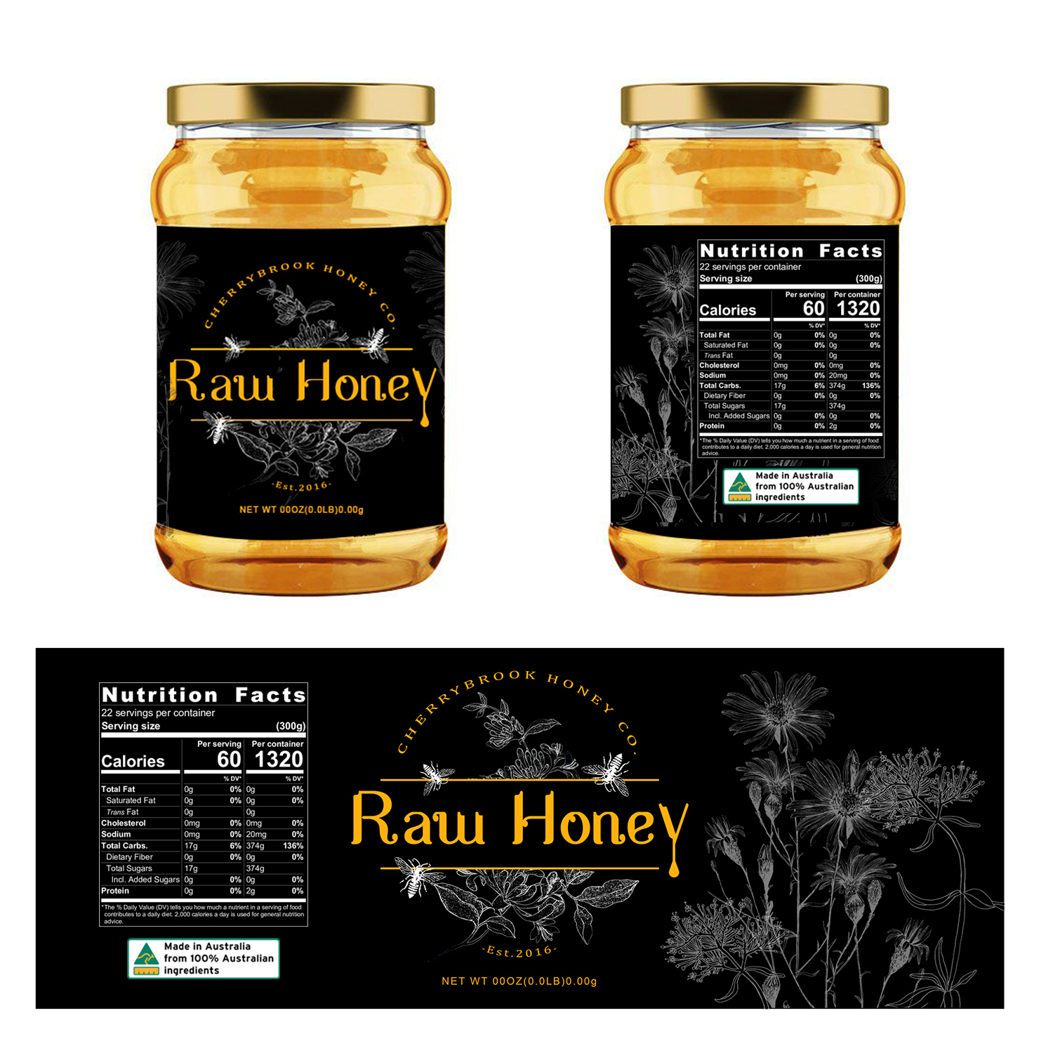 Diseño de Logo por sepid_designer para Cherrybook Honey Company | Diseño #19621150