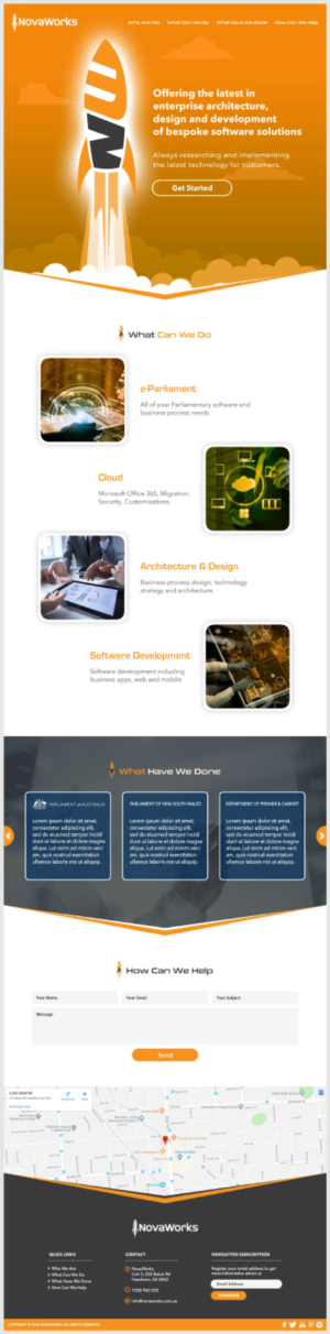 NovaWorks needs a new rocket based website | Web Design by -Marc-