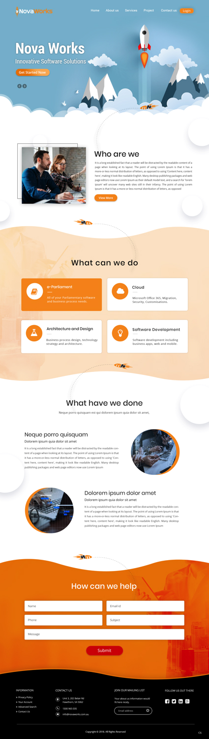 Web Design par pb pour Novaworks | Design #20074381