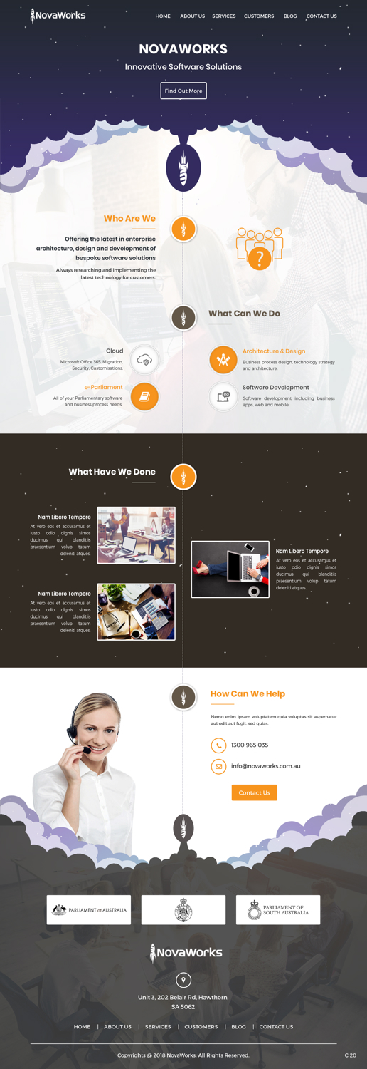 Web Design by pb for Novaworks | Design #20074388