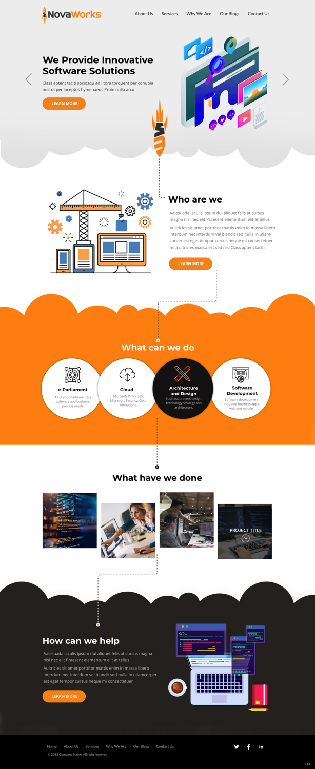 Web Design by pb for Novaworks | Design #20074401