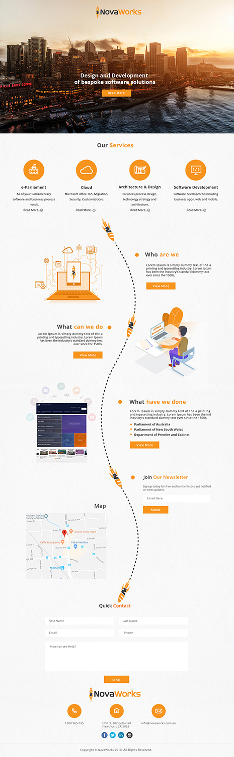 Web Design by bdesigner9 for Novaworks | Design #20082702