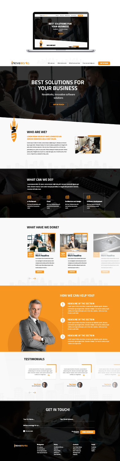 Web Design by TMockusBusiness for Novaworks | Design #20078558