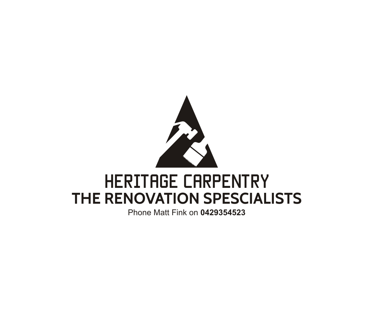 Logo-Design von T I K H E - L M W für Heritage Carpentry Pty Ltd | Design #19584707
