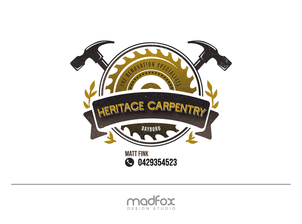 Logo Design by WILD FOX Desing Studio for Heritage Carpentry Pty Ltd | Design #19588516