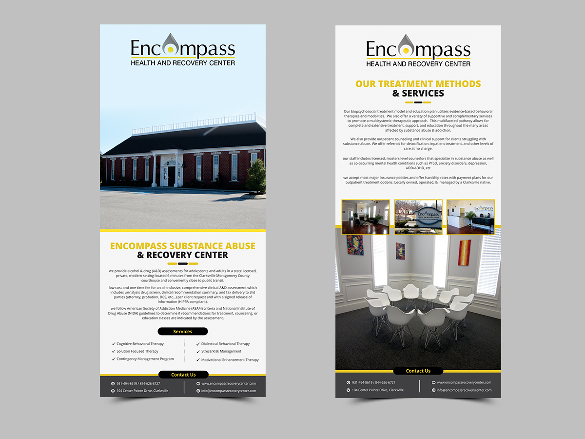 Flyer-Design von ESolz Technologies für Encompass Health & Recovery Center | Design: #19592496