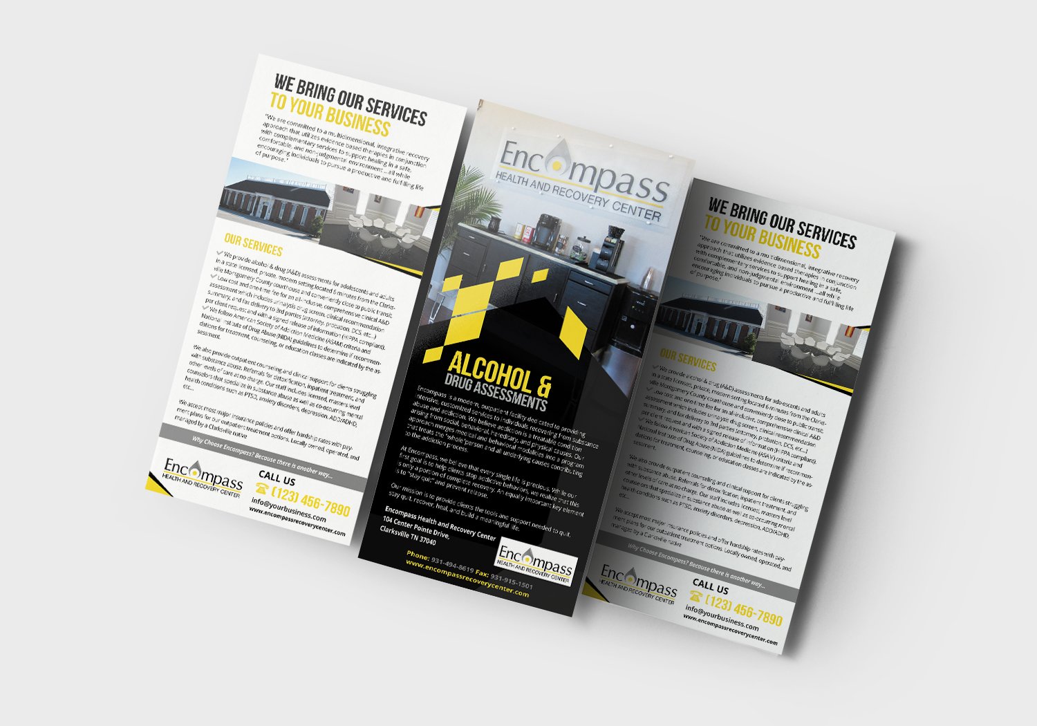 Design de Flyer par FutureDesigne pour Encompass Health & Recovery Center | Design #19603868
