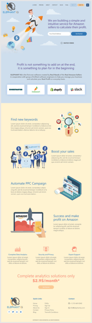 Web Design by -Marc- for Elephant IQ | Design: #19678918