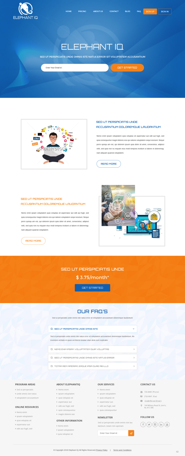 Web Design by pb for Elephant IQ | Design #19588243