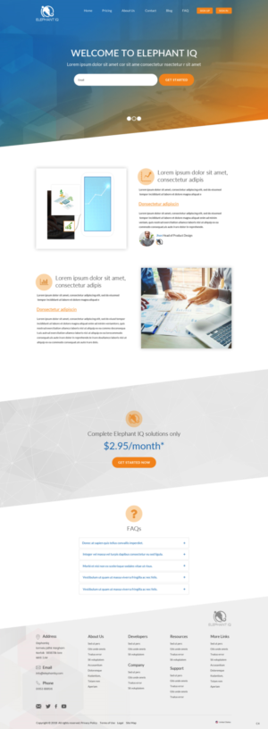 Web Design by pb for Elephant IQ | Design: #19588245