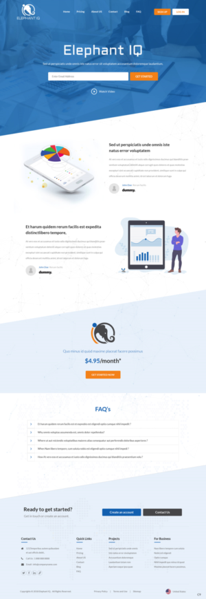 Web Design par pb pour Elephant IQ | Design : #19588249