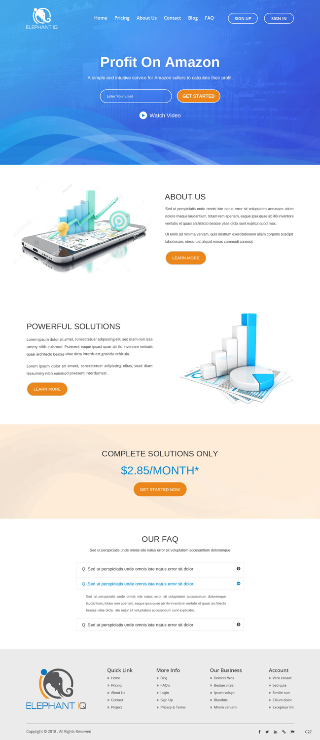 Web Design par pb pour Elephant IQ | Design #19588251