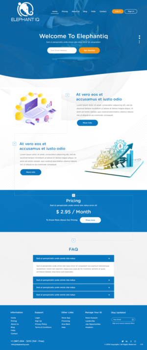 Web Design par pb pour Elephant IQ | Design : #19588256