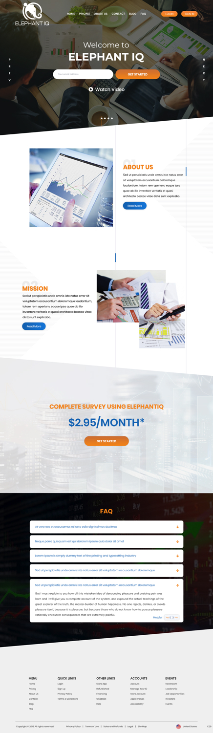 Web Design by pb for Elephant IQ | Design #19588257