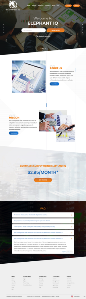 Web Design par pb pour Elephant IQ | Design : #19588257