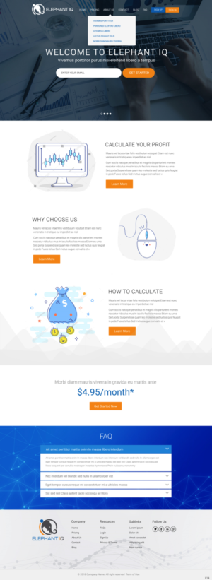 Web Design par pb pour Elephant IQ | Design : #19588258